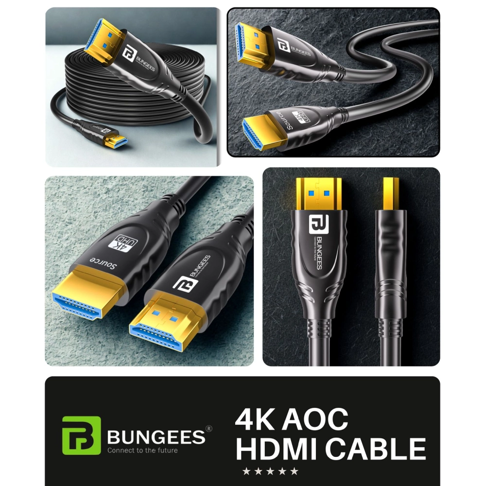 Bungees Optical Fiber HDMI Cable 4K 60Hz 15m (BN-HDAOC4K115)